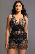 DALIA - Lace Mini Dress Black