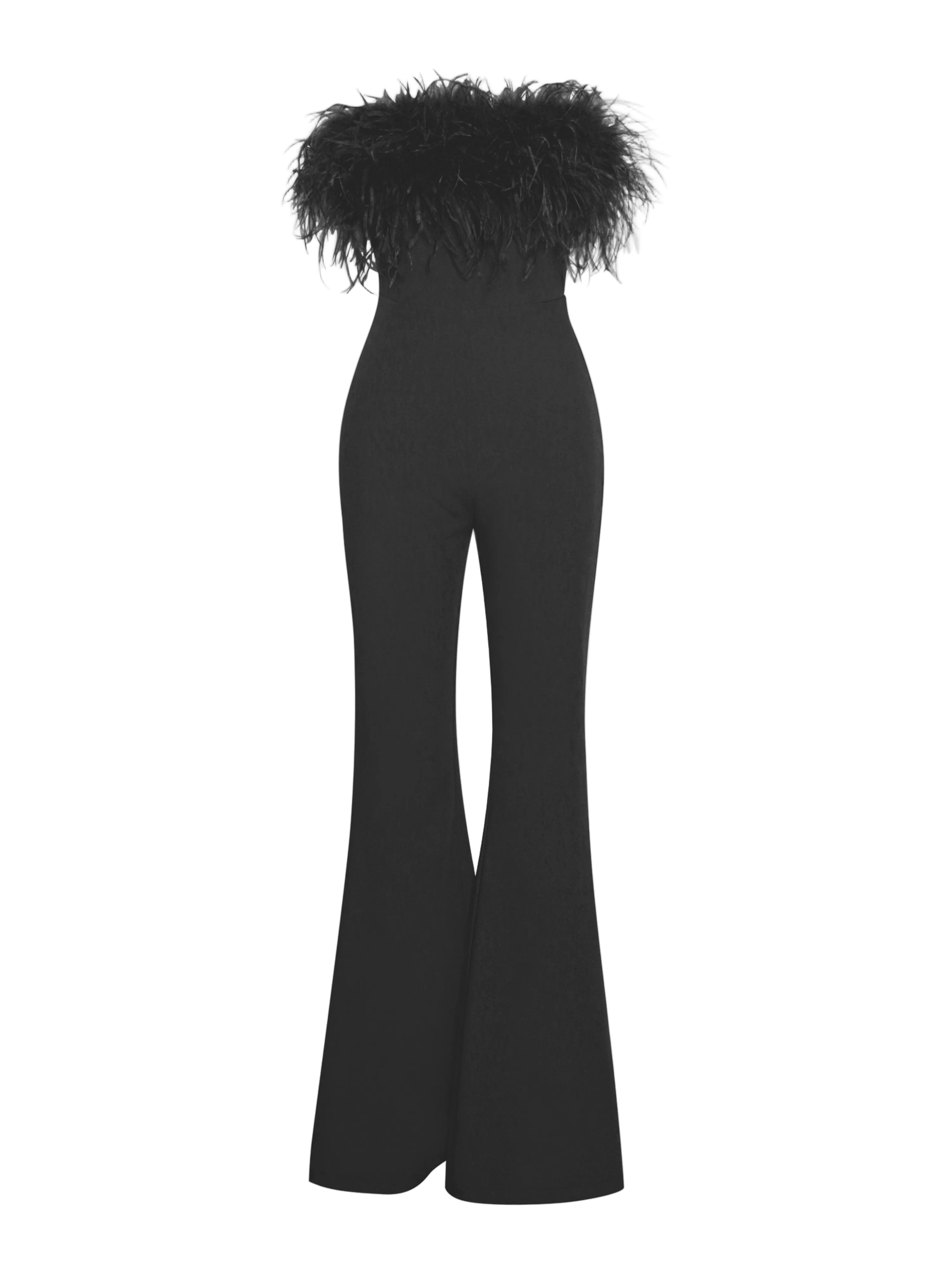 DALIA - Bandeau Feather Bandage Jumpsuit