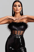 DALIA -  Feather Sequins Jumpsuit