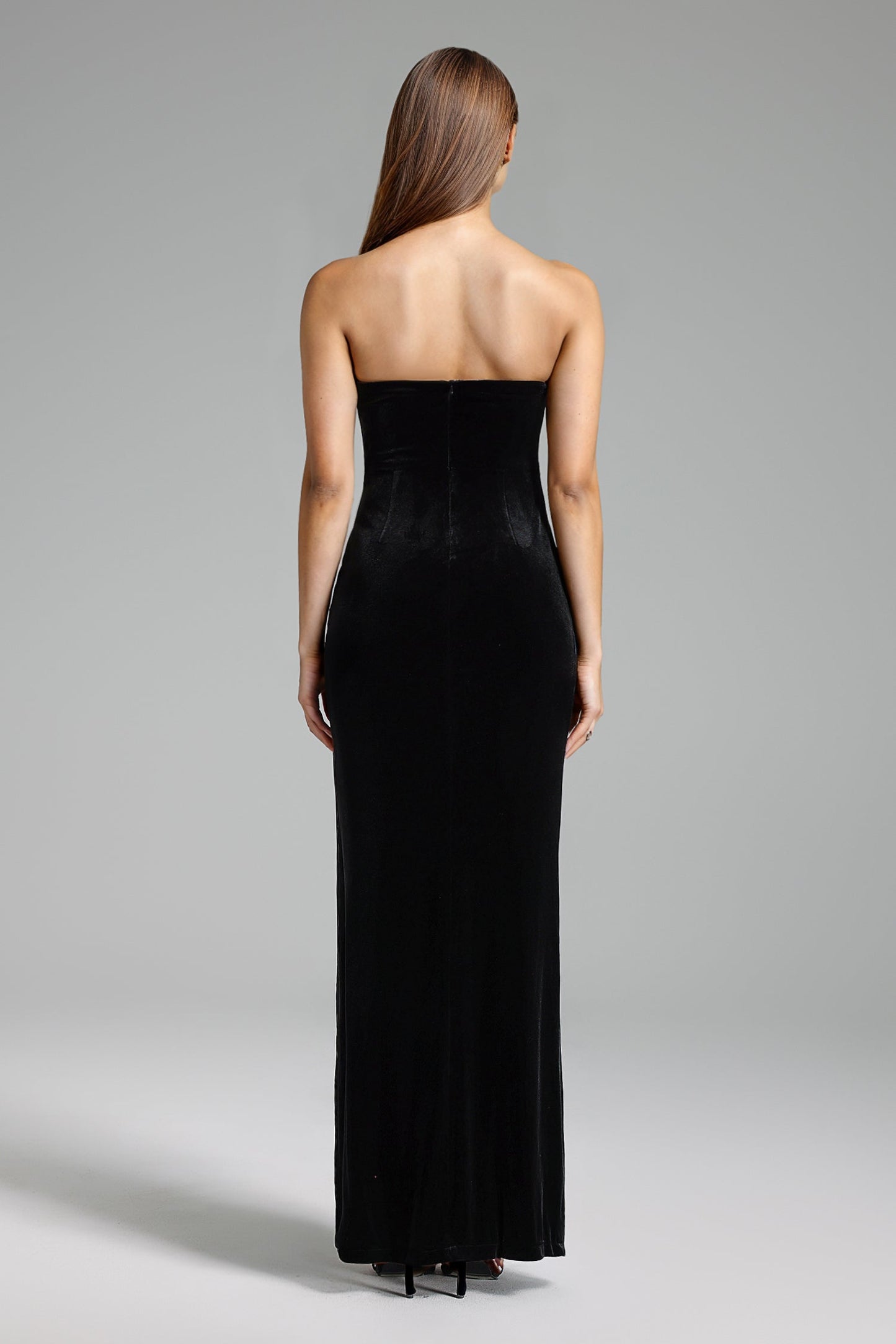 DALIA - Strapless Velvet Maxi Dress