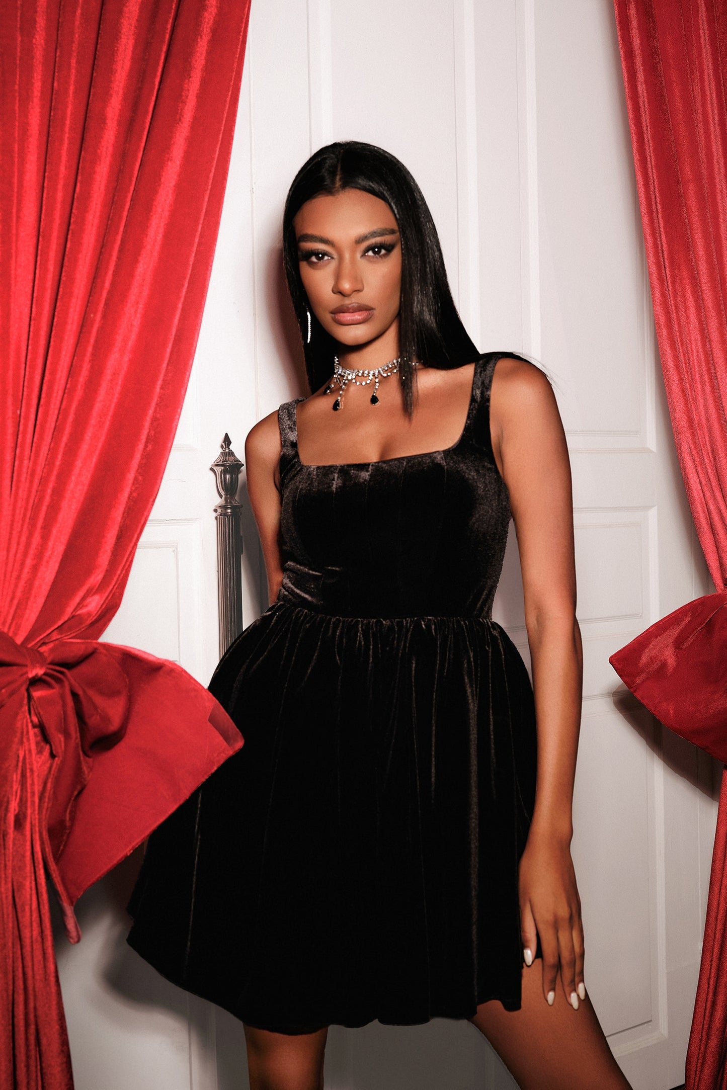 DALIA - Velvet Mini Dress