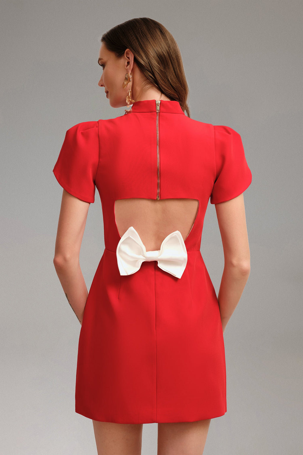 DALIA - Backless Mini Dress - Red