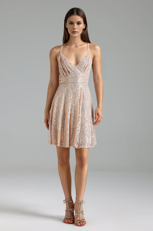 DALIA - Sleeveless Sequin Mini Dress