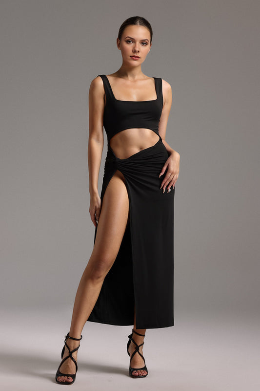 DALIA - Cut Out Slit Dress
