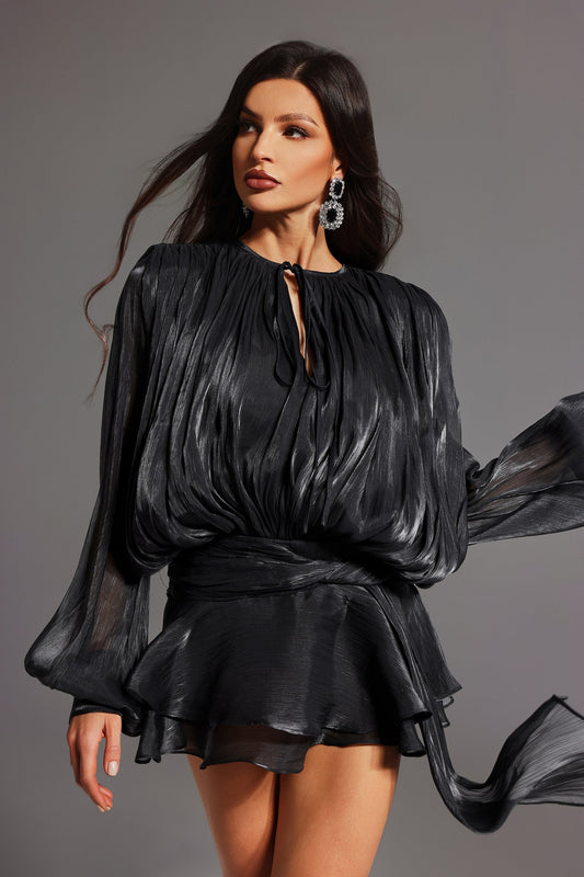 DALIA - Yoland Long Sleeve Lacing Mini Dress