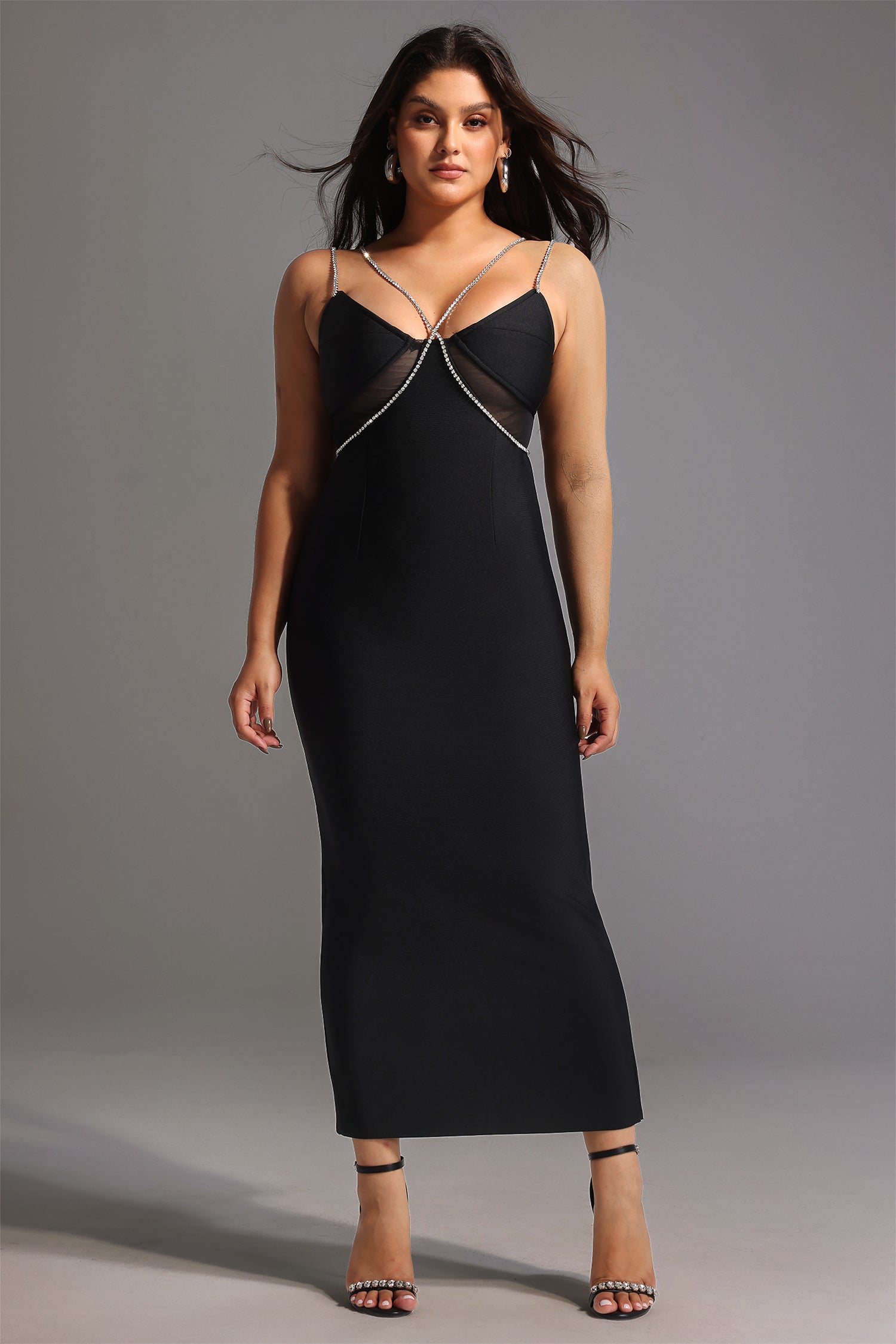 DALIA - Diamond Maxi Bandage Dress Curve