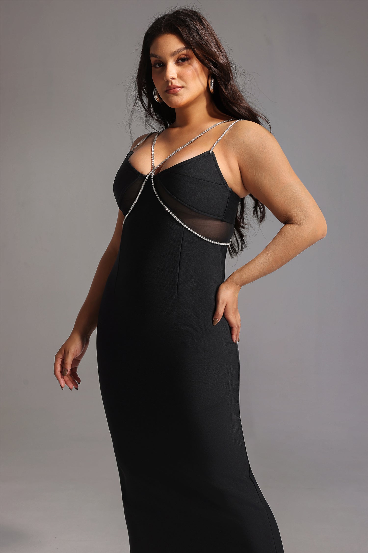 DALIA - Diamond Maxi Bandage Dress Curve