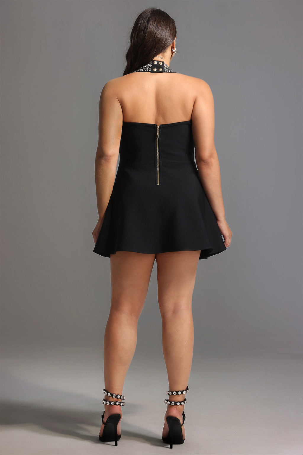 DALIA - Halter Strapless Sleeveless Mini Dress Curve