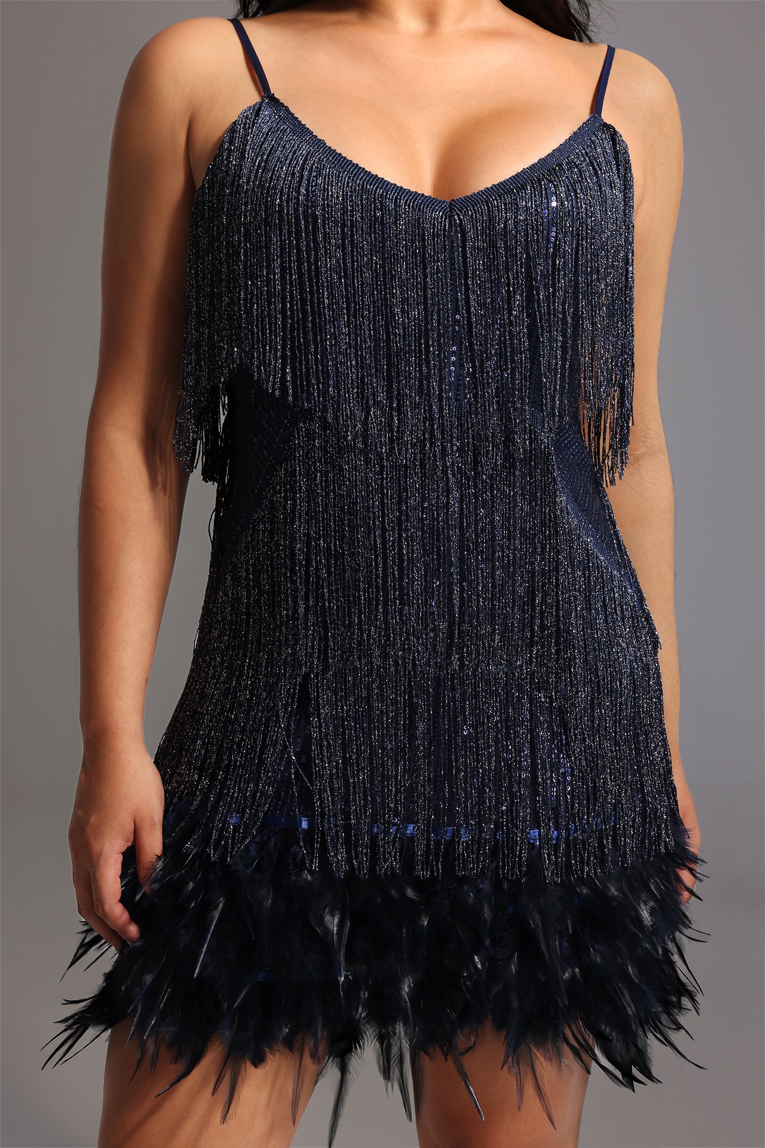 DALIA - Fringes Mini Dress Curve