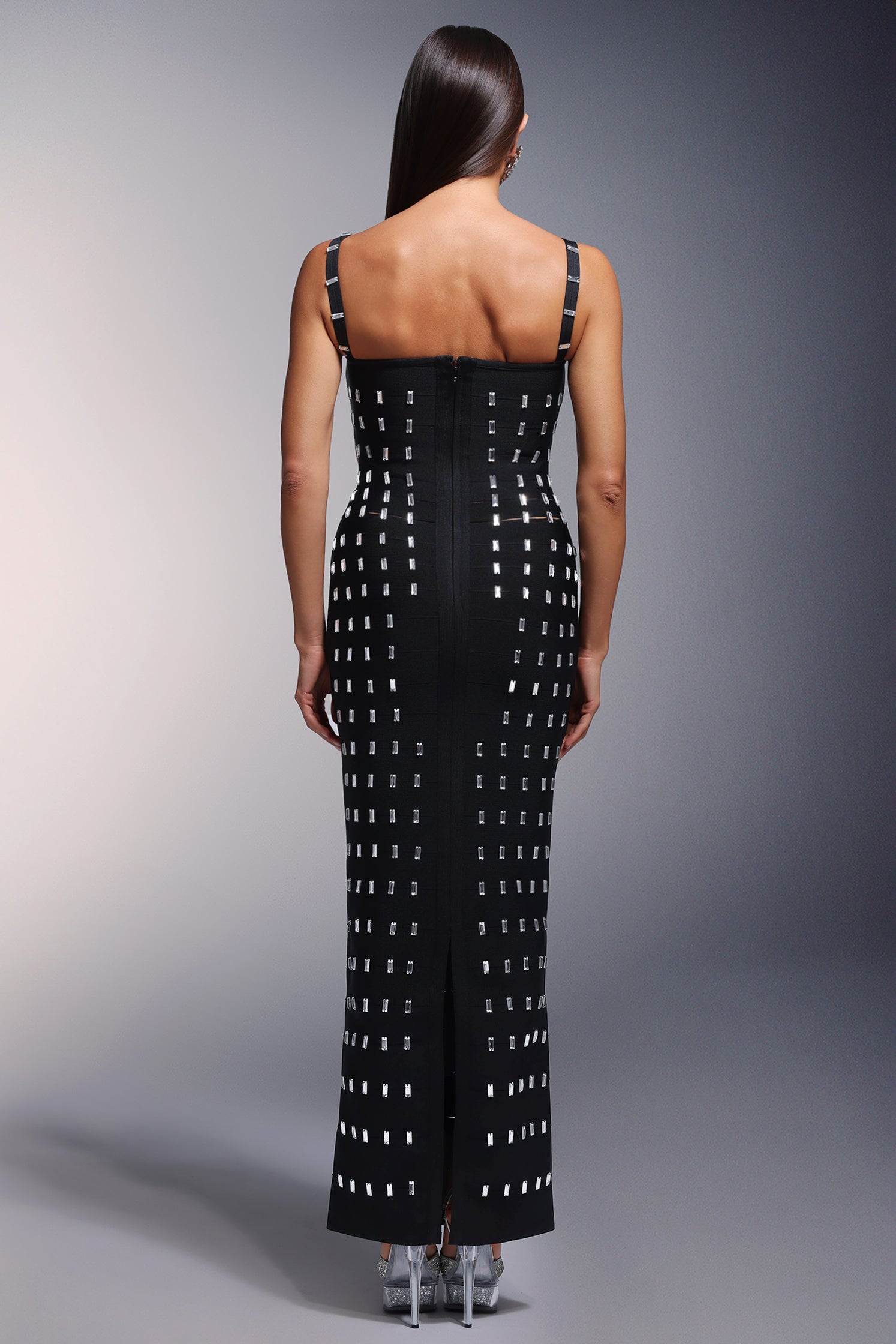 DALIA - Naya Hollow Diamond Bandage  Maxi Dress