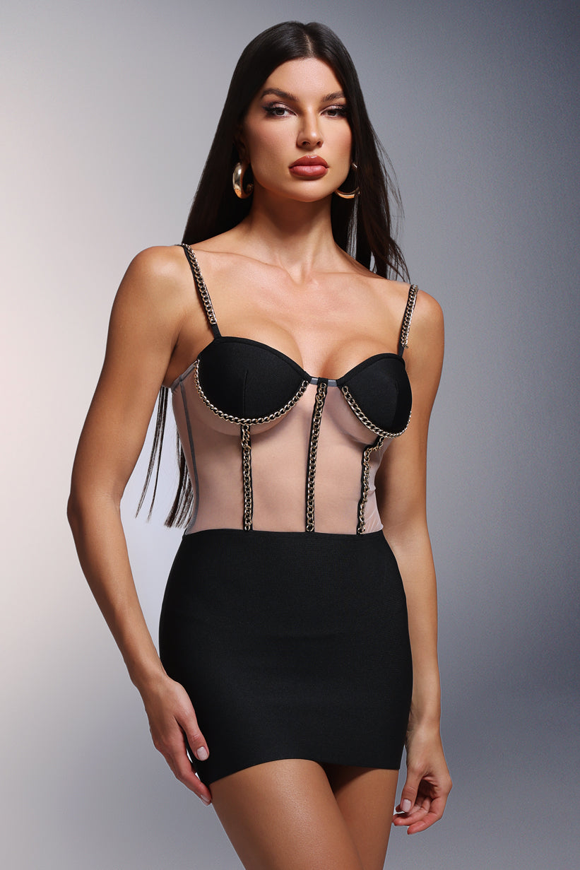 DALIA - Nunna Sleeveless Bandage Mini Dress