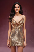 DALIA - Sequin Mini Dress Gold