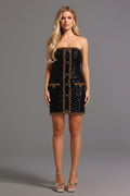 DALIA - Shaha Strapless Sequins Mini Dress