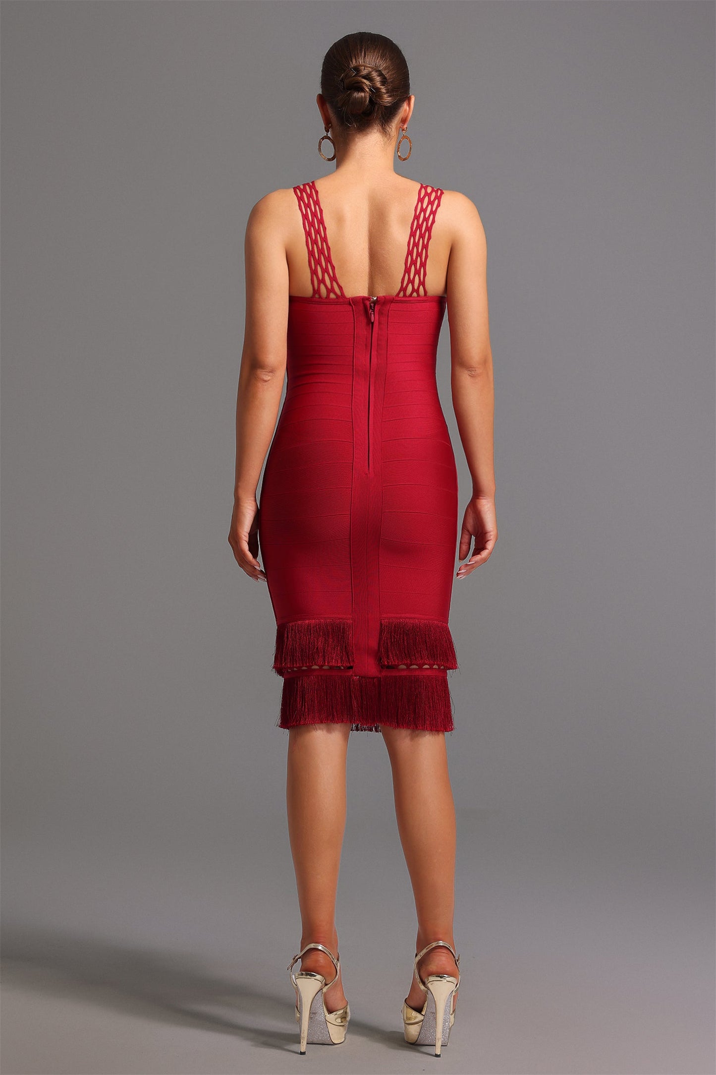 DALIA - Sleeveless Tassel Bandage Mini Dress