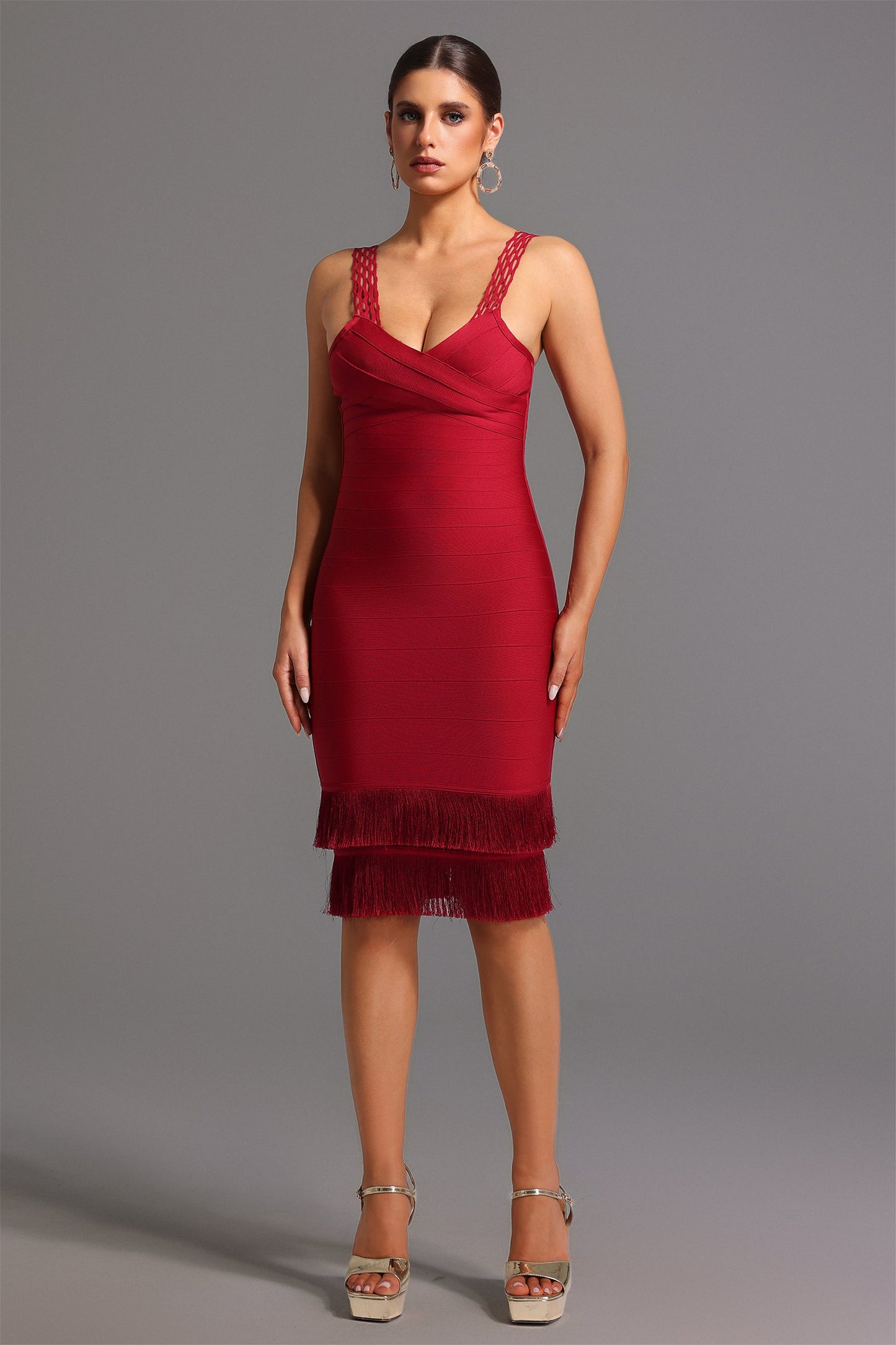 DALIA - Sleeveless Tassel Bandage Mini Dress