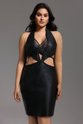 DALIA - Black Metallic Mini Bandage Dress