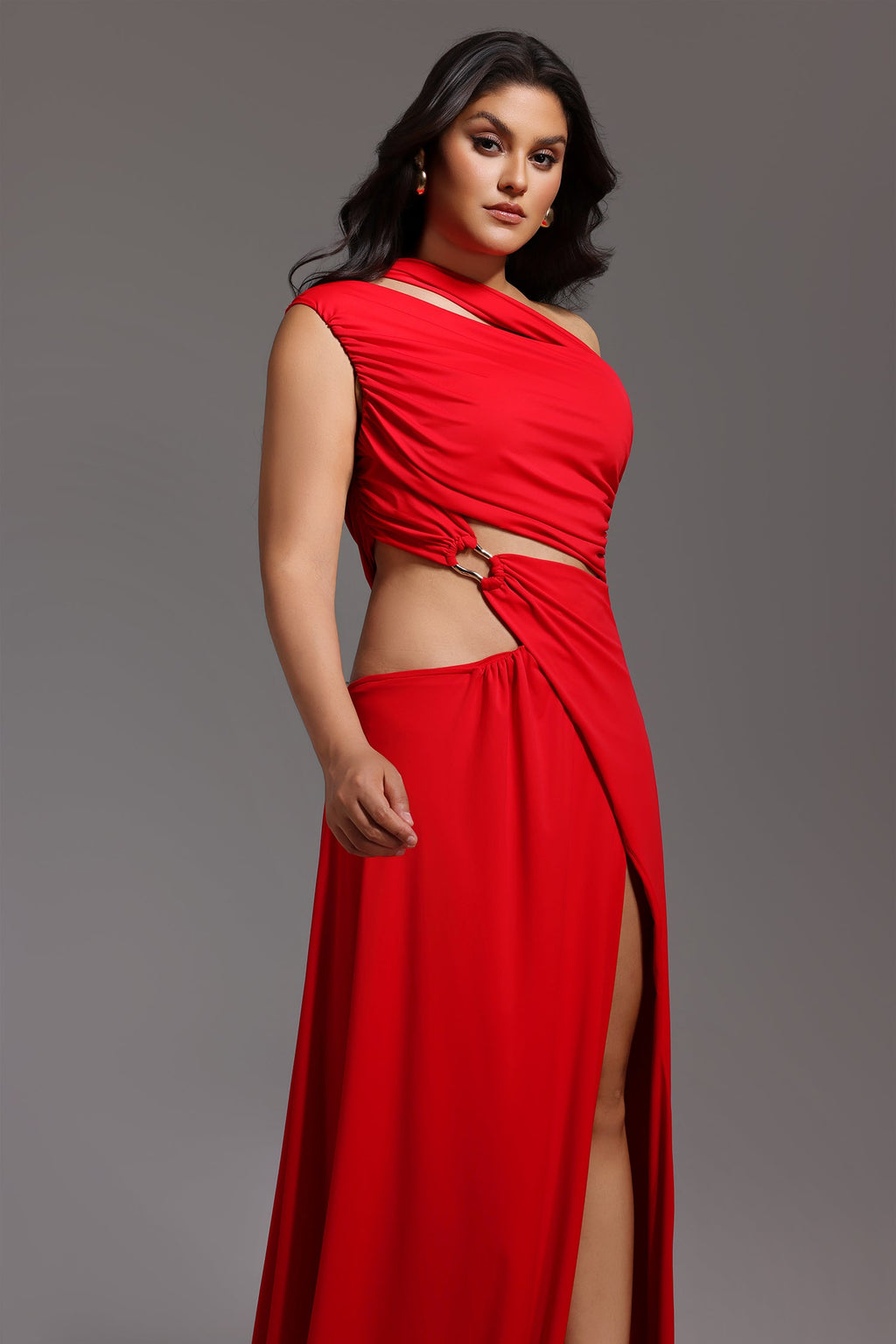 DALIA - Maxi-jurk met hoge split en open details