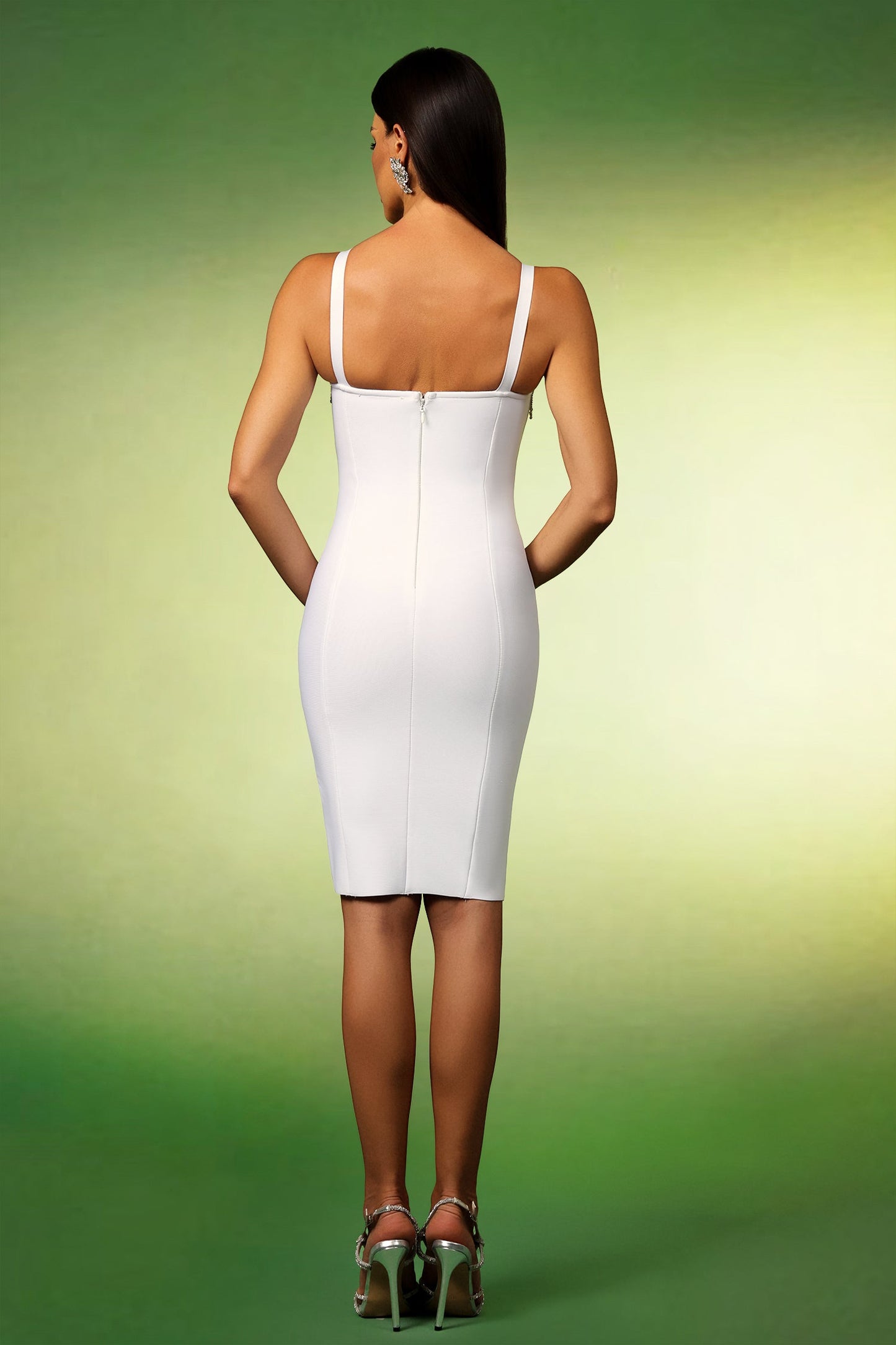 DALIA - Lunare Sleeveless Diamond Tassels Bandage Mini Dress