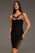DALIA - Orana Sleeveless Hollow Out Bandage Midi Dress