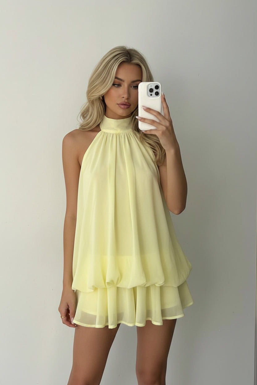 DALIA - Sunshine Mini Dress - Yellow