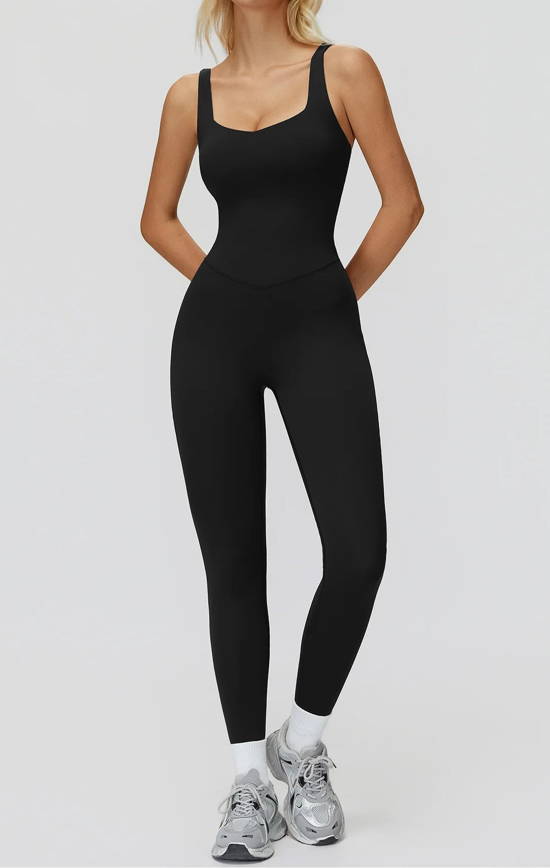 DALIA - Push-up yoga jumpsuit lang