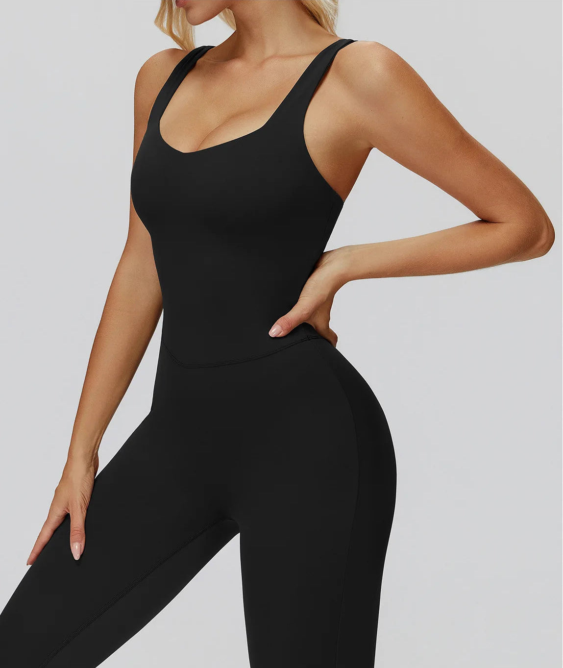 DALIA - Push-up yoga jumpsuit lang