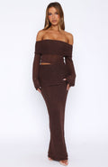 DALIA - Knit Maxi Set Chocolate
