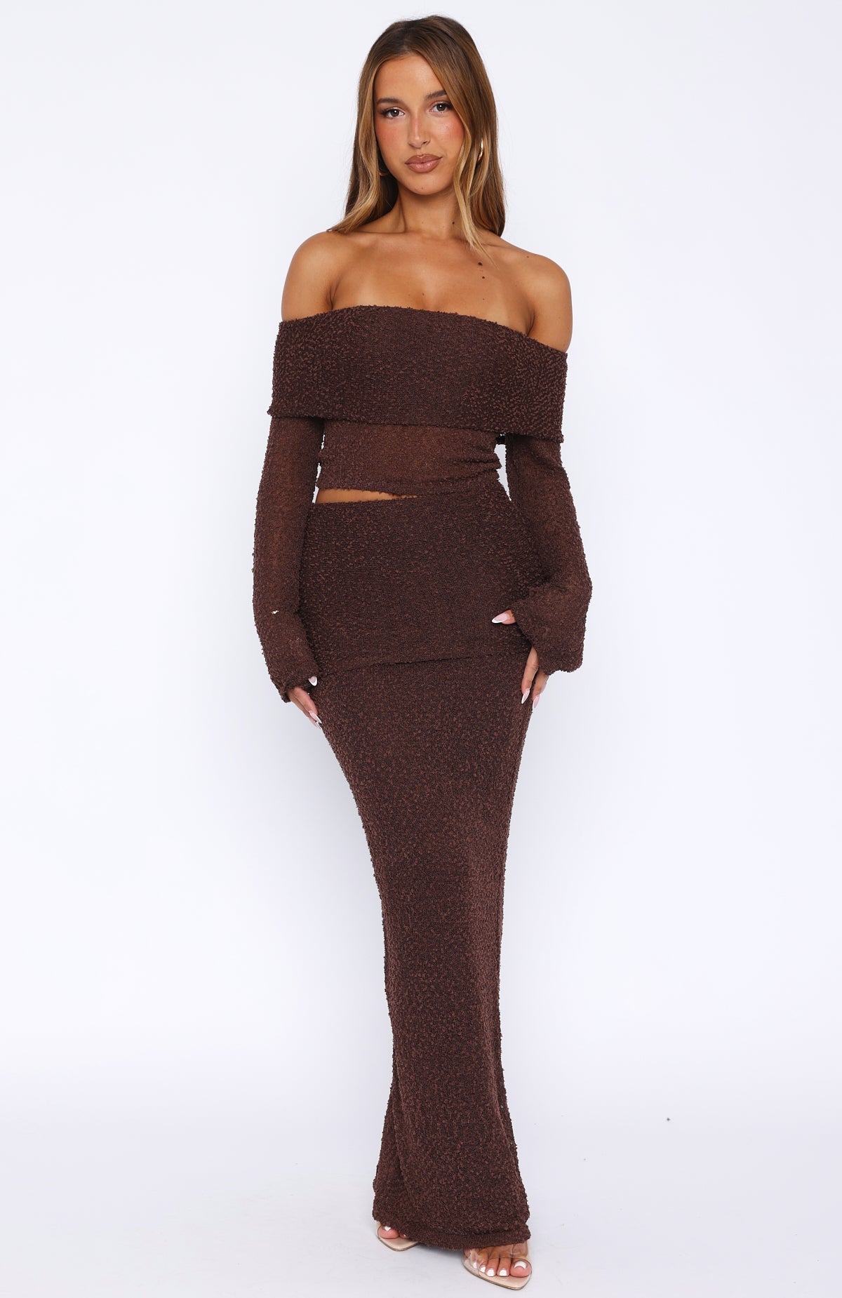 DALIA - Knit Maxi Set Chocolate