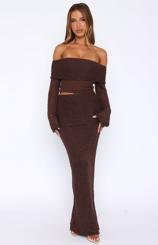 DALIA - Knit Maxi Set Chocolate
