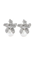DALIA - Silver Pearl Earrings