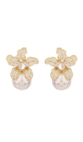 DALIA - Gold Pearl Earrings