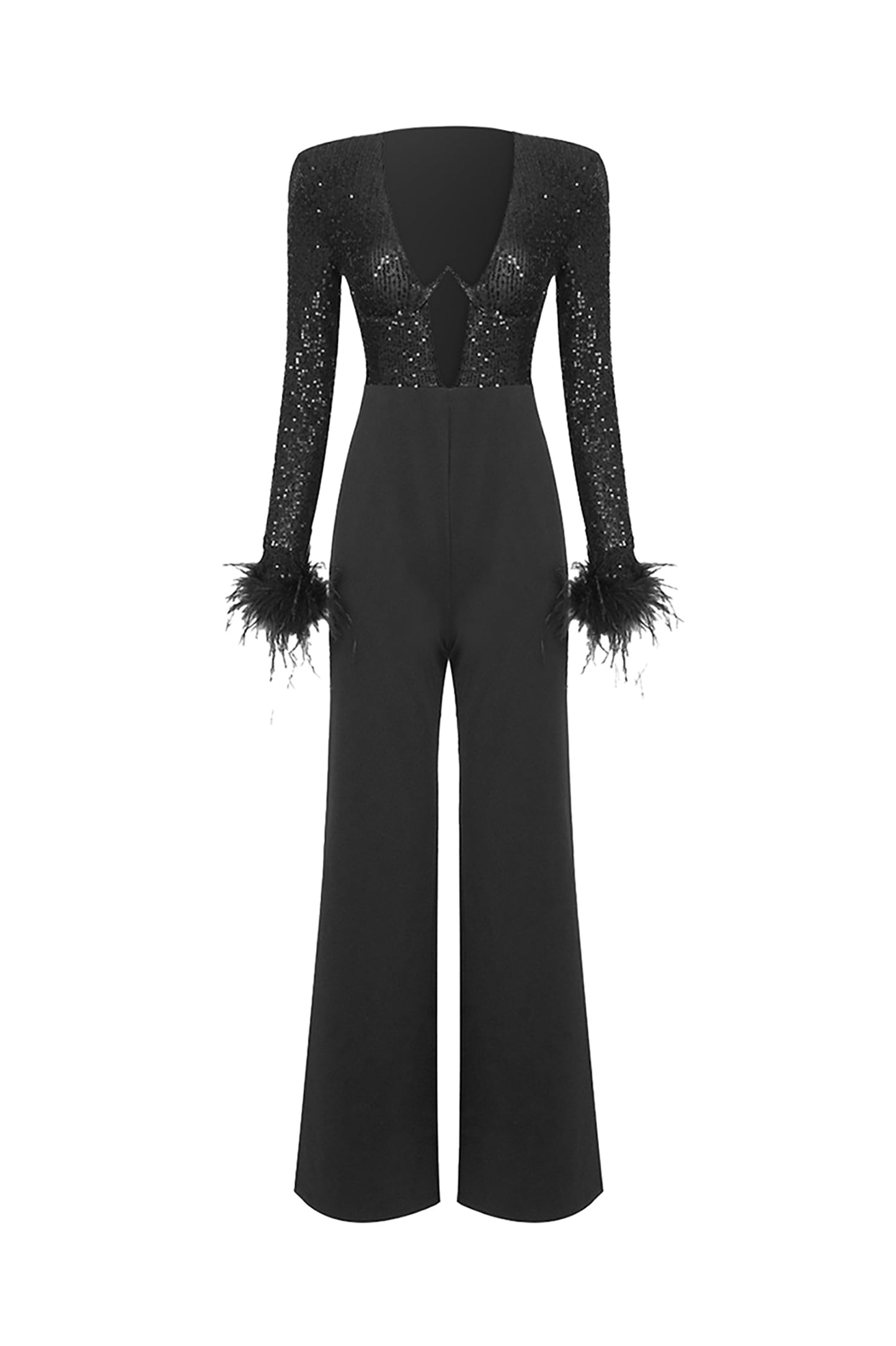 DALIA - Feather Sequins Jumpsuit