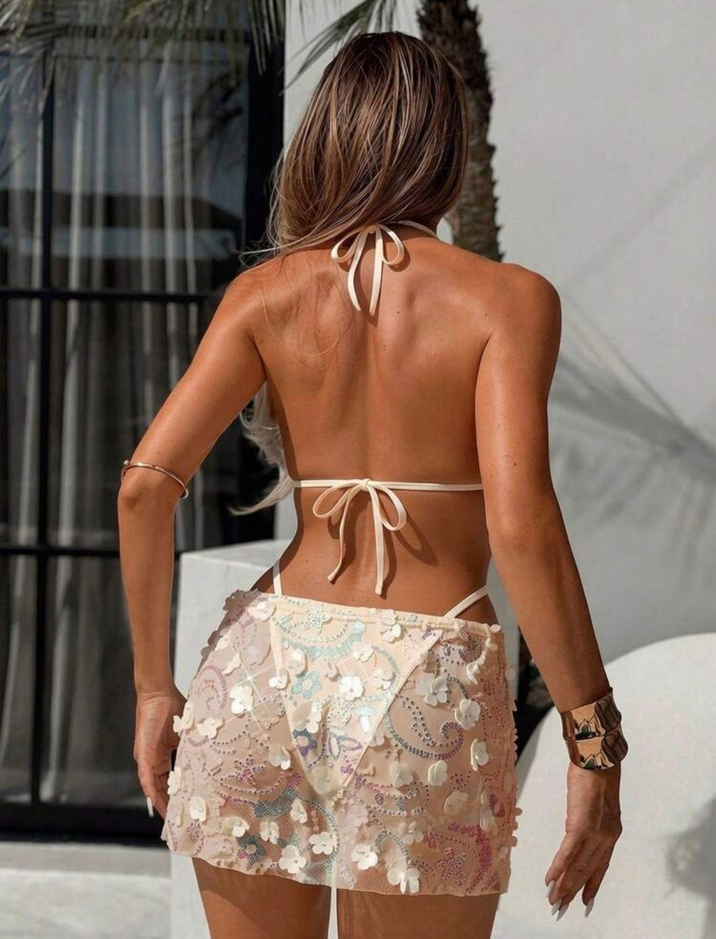 DALIA - Blossom Bikini Set - Beige