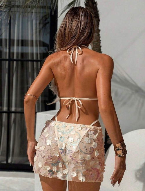 DALIA - Blossom Bikini Set - Beige