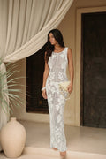 DALIA - Crochet Maxi Dress – White