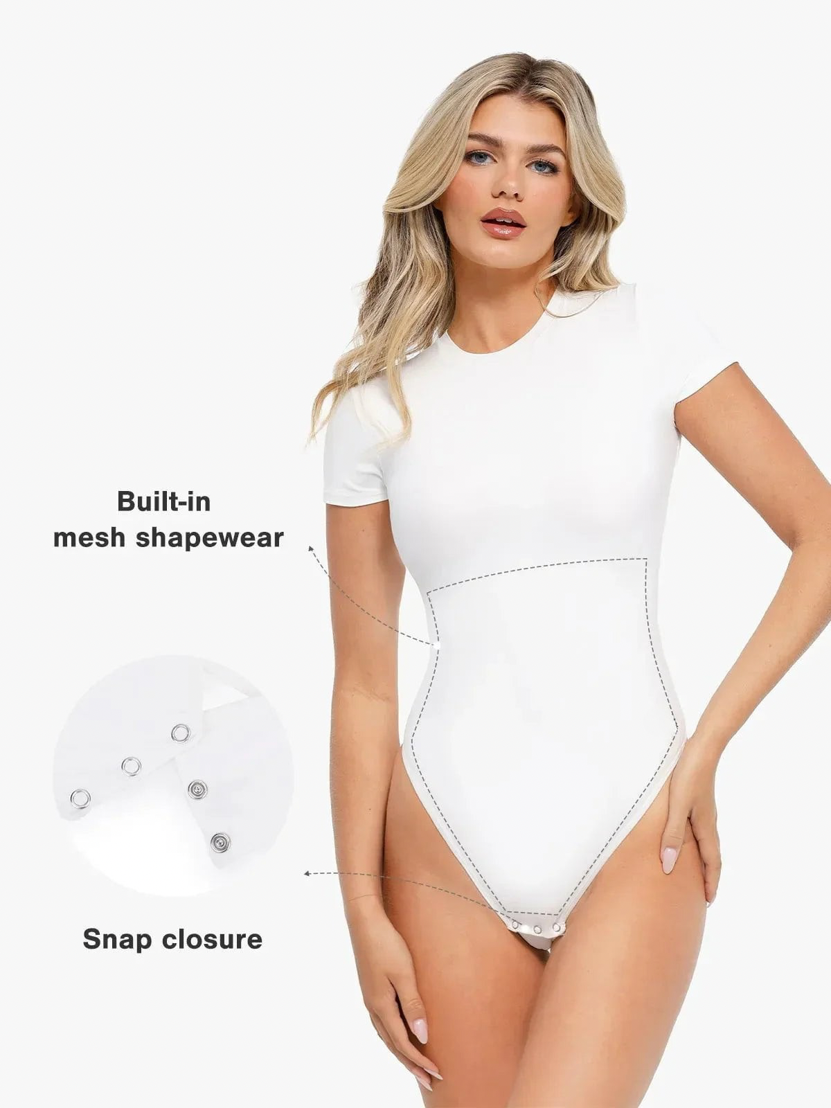 DALIA - Shapewear Cloudsense Short Sleeve Crew-Neck Bodysuit