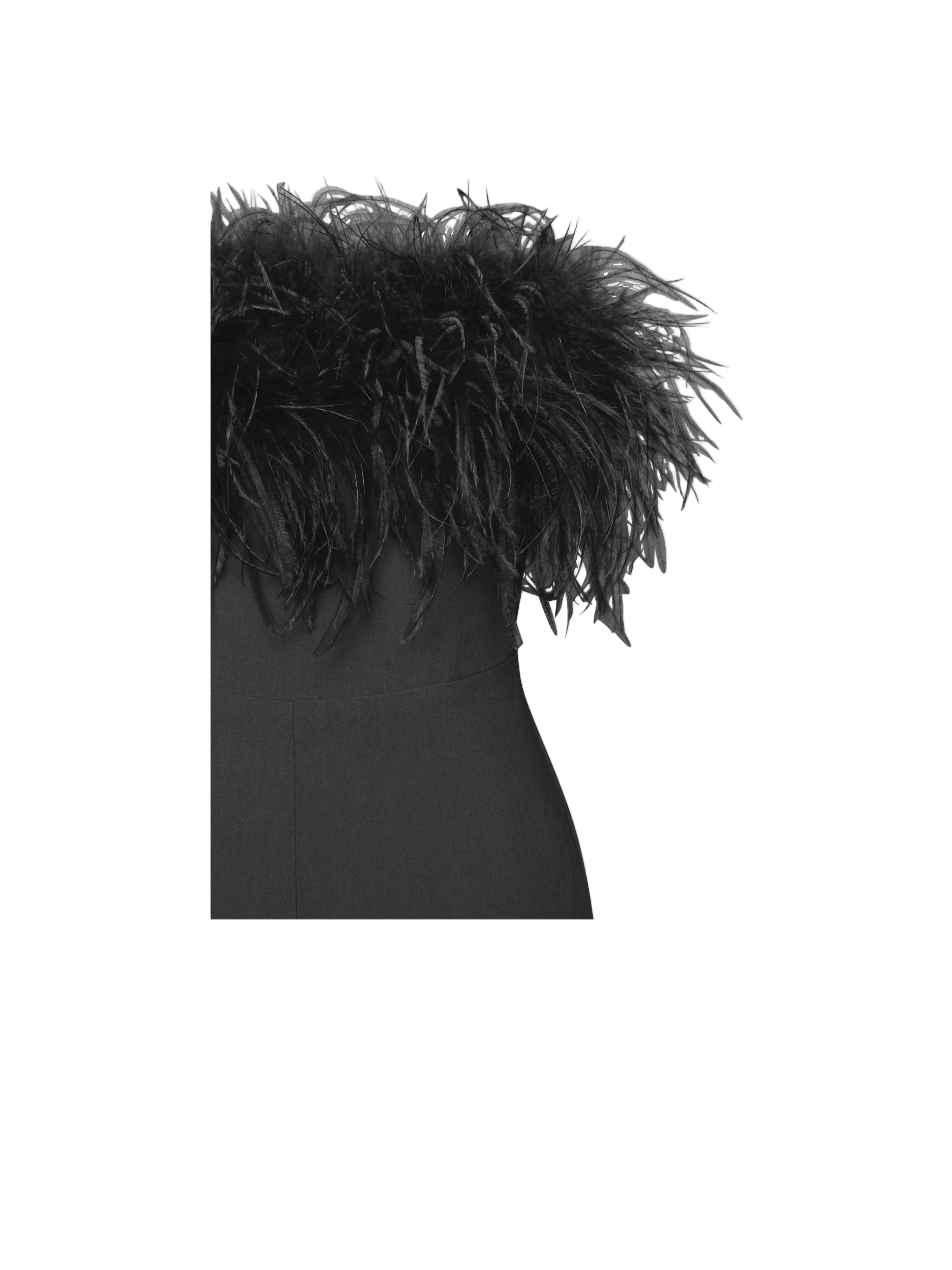 DALIA - Bandeau Feather Bandage Jumpsuit