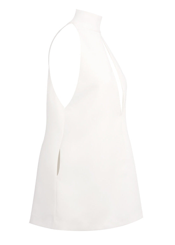 DALIA - Halter Cutout Mini Dress - White