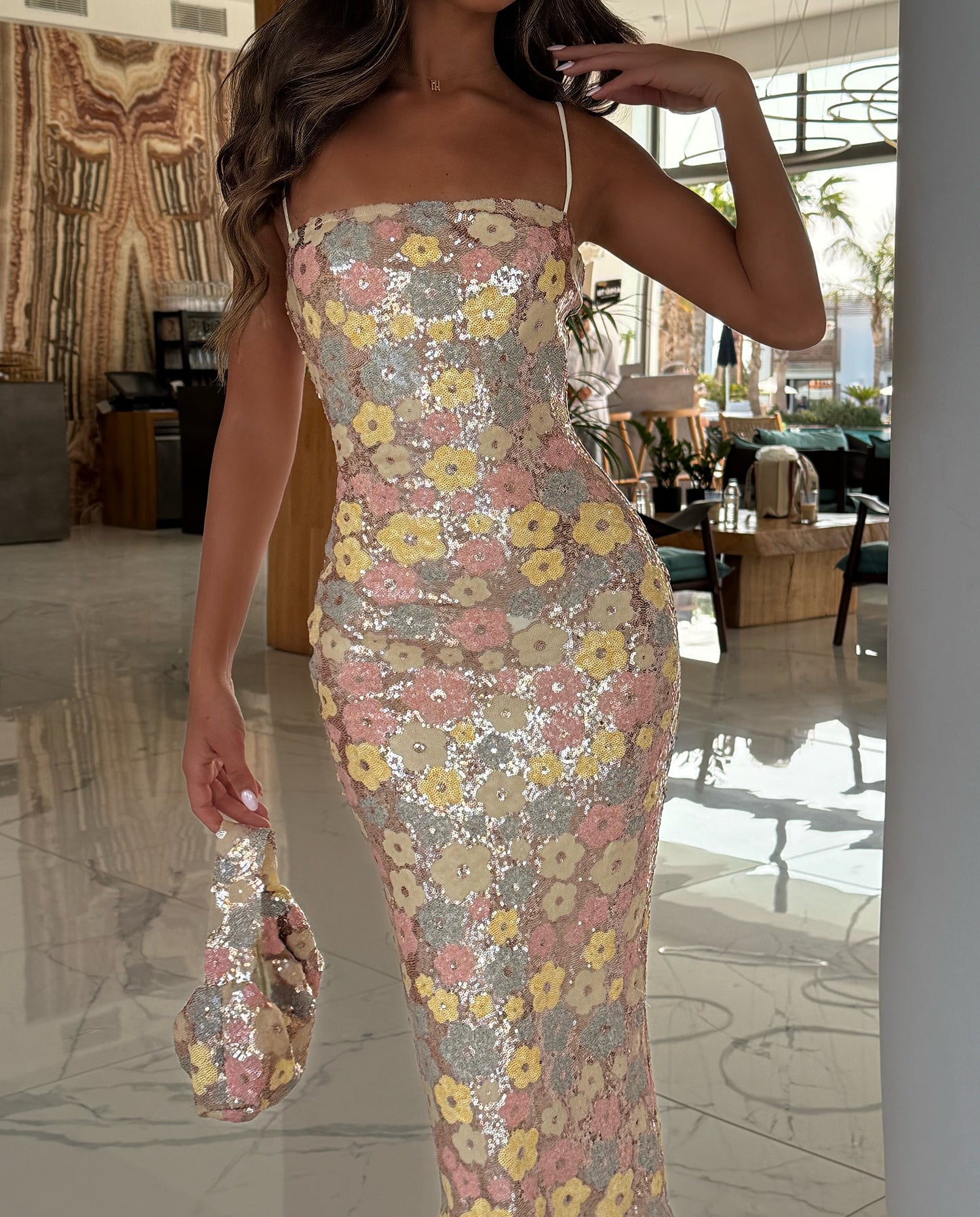 DALIA - Flower Dress - Champagne