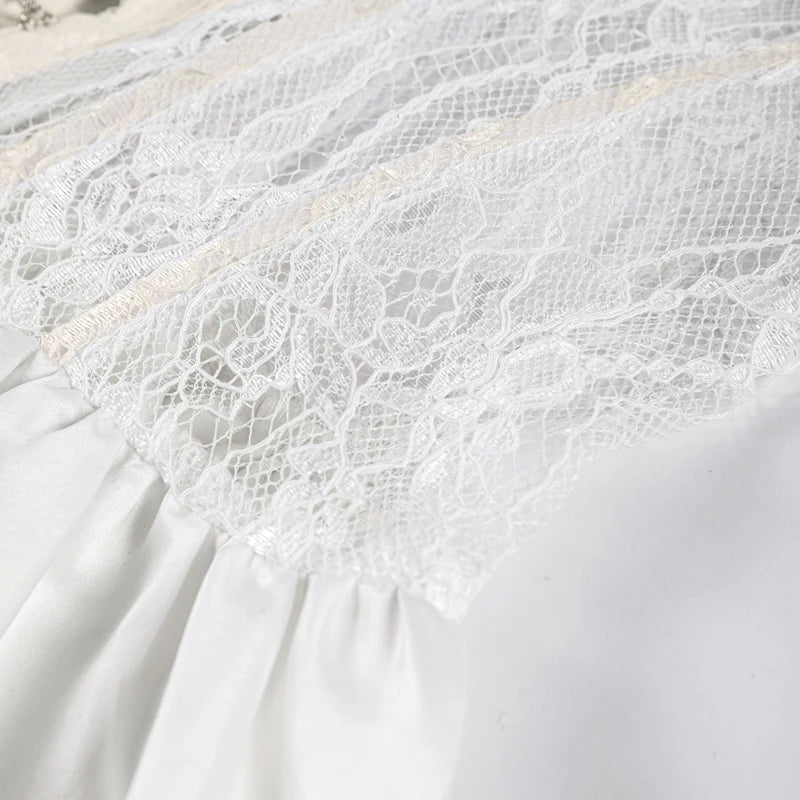 DALIA - Lace Corset Mini Dress - White