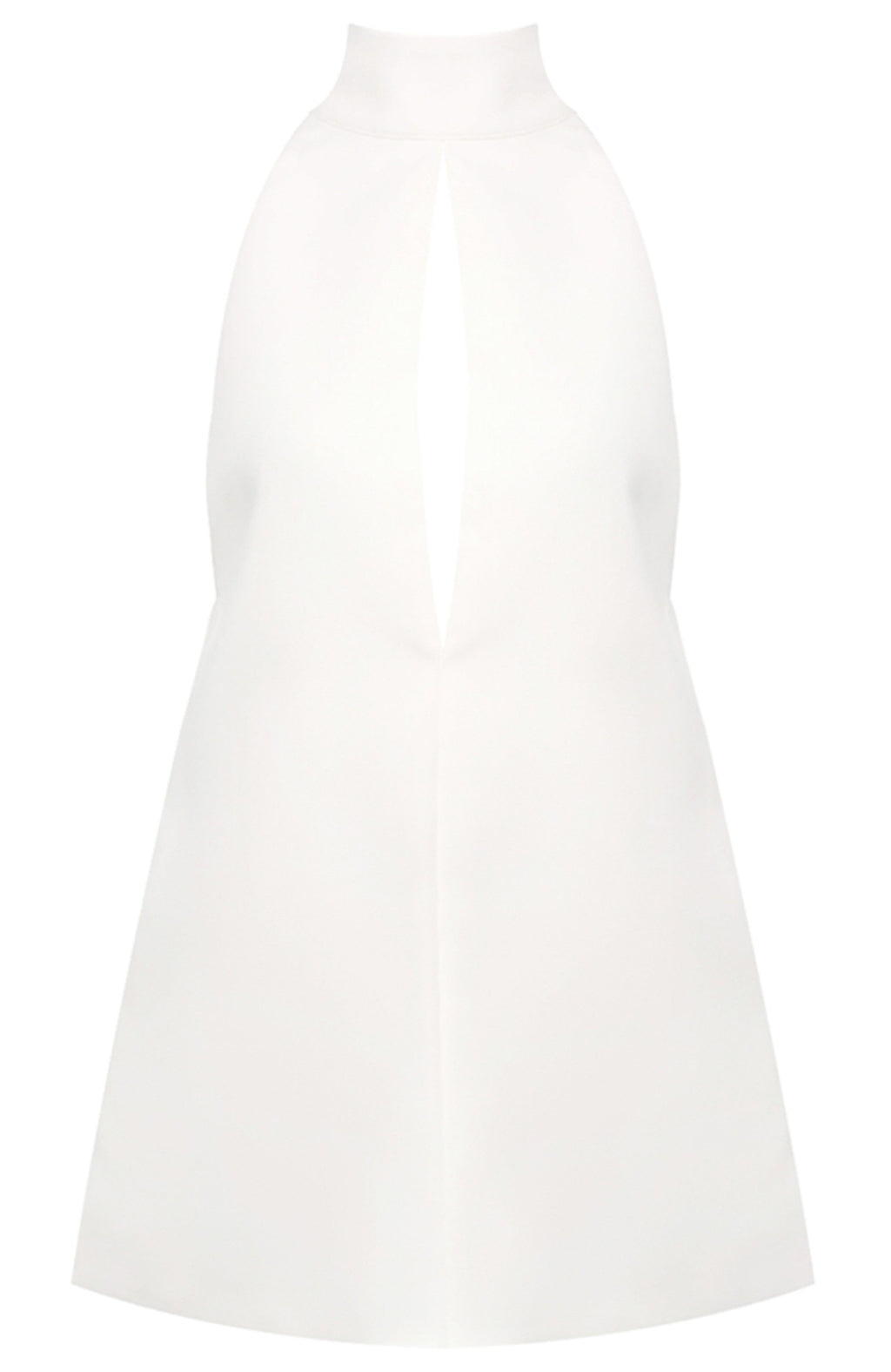 DALIA - Halter Cutout Mini Dress - White
