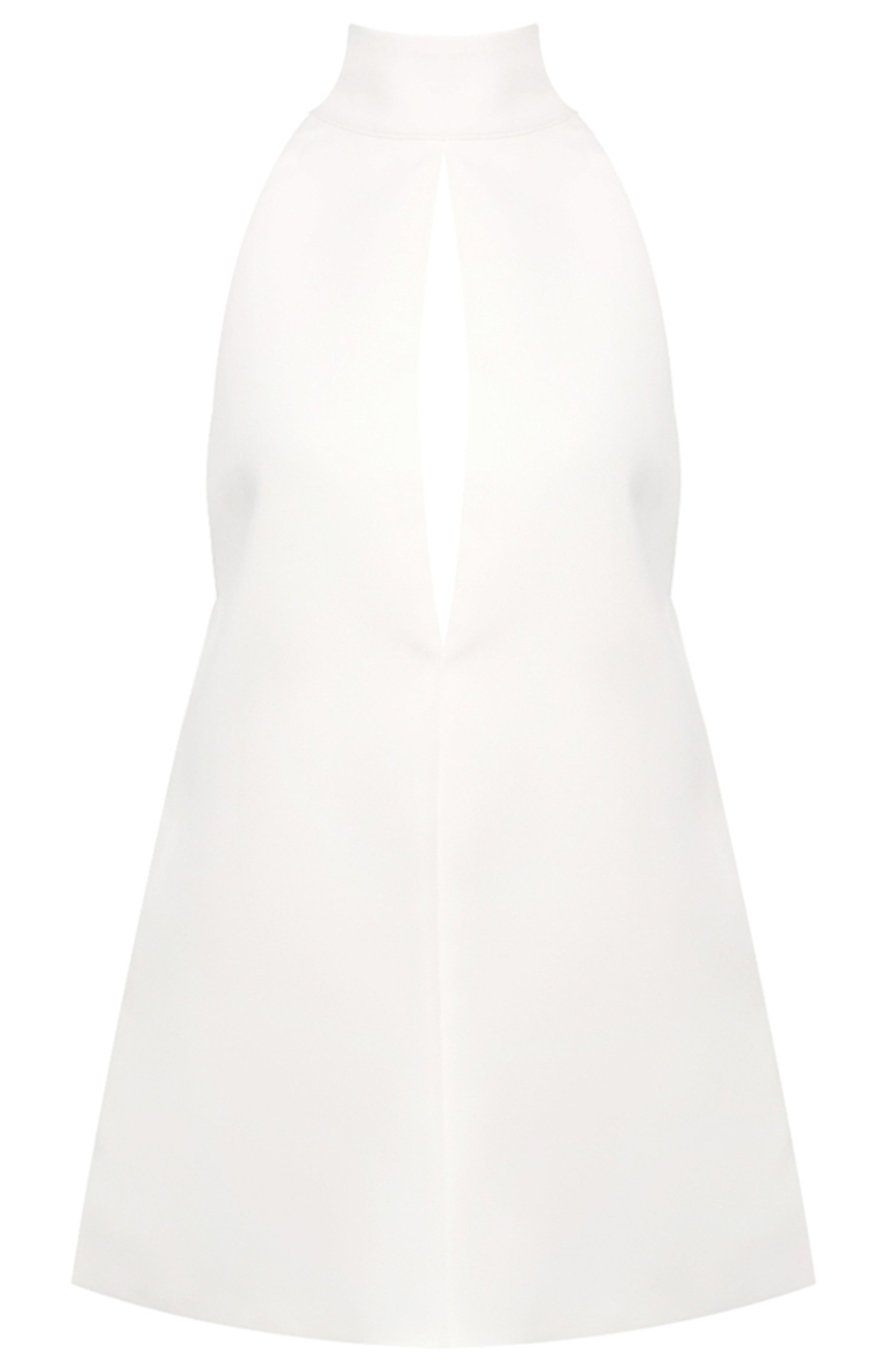 DALIA - Halter Cutout Mini Dress - White