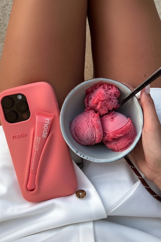 Rhode Phone Case Orange + Lip Gloss