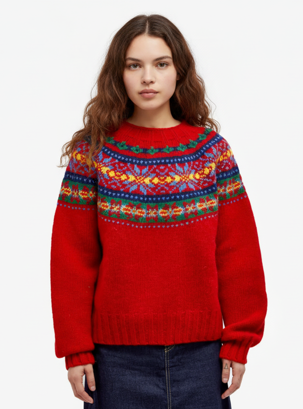 DALIA - Vintage Sweater Red