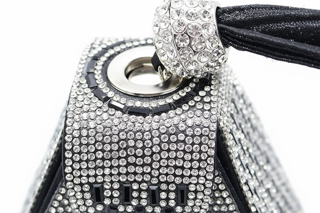 DALIA - Rhinestone-embellished Pyramid Handbag