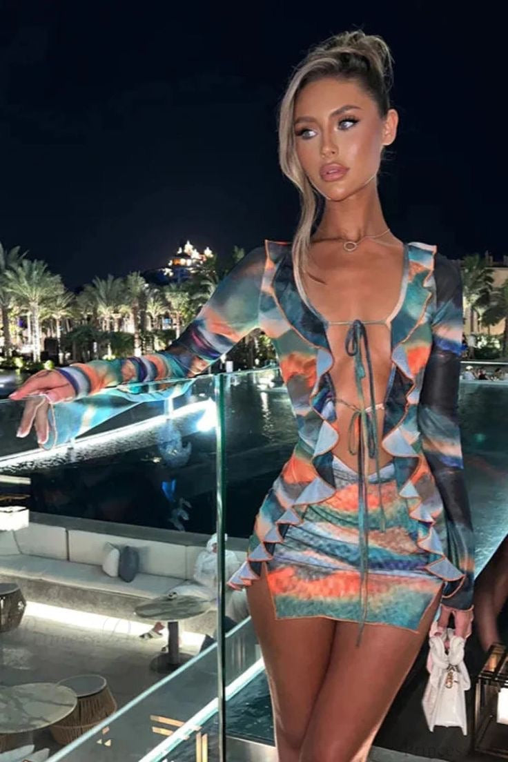 DALIA - Dreamy Mini Dress - Blue