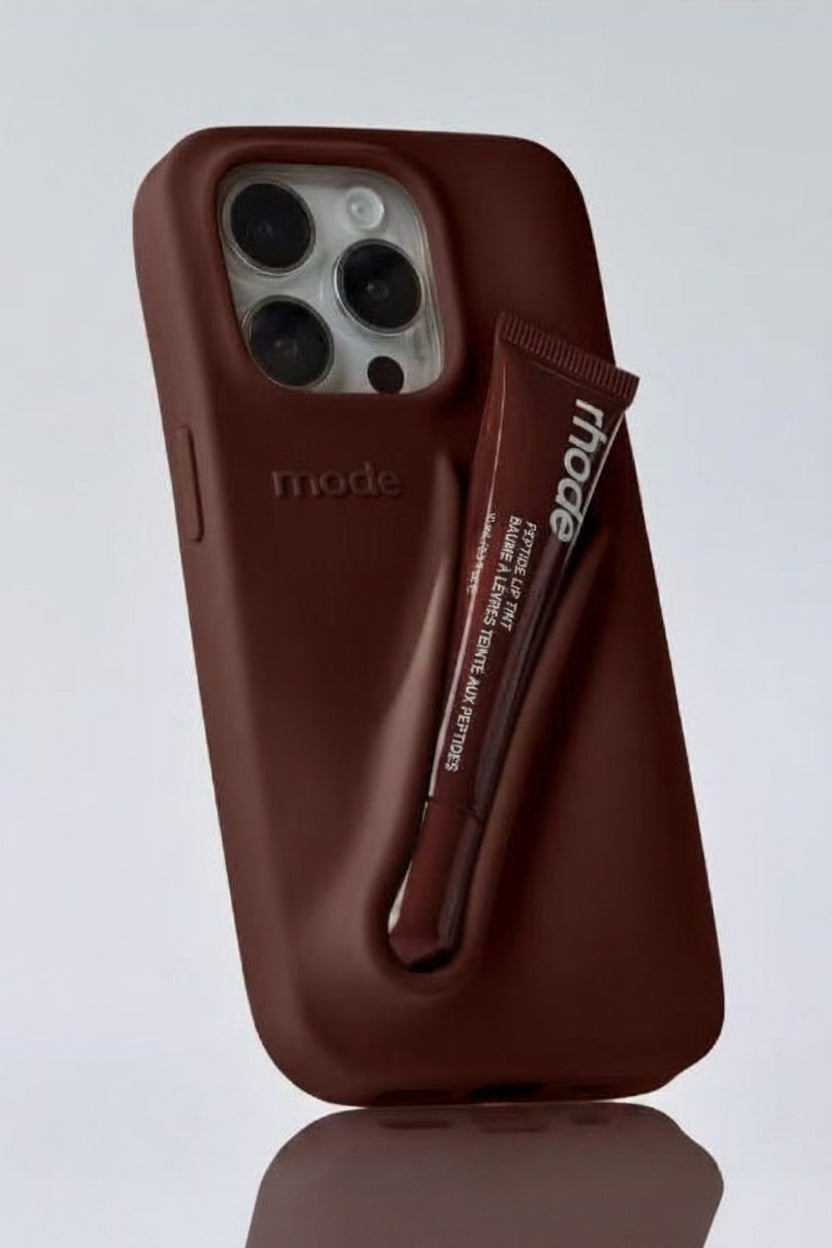 Rhode Phone Case Espresso + Lip Gloss