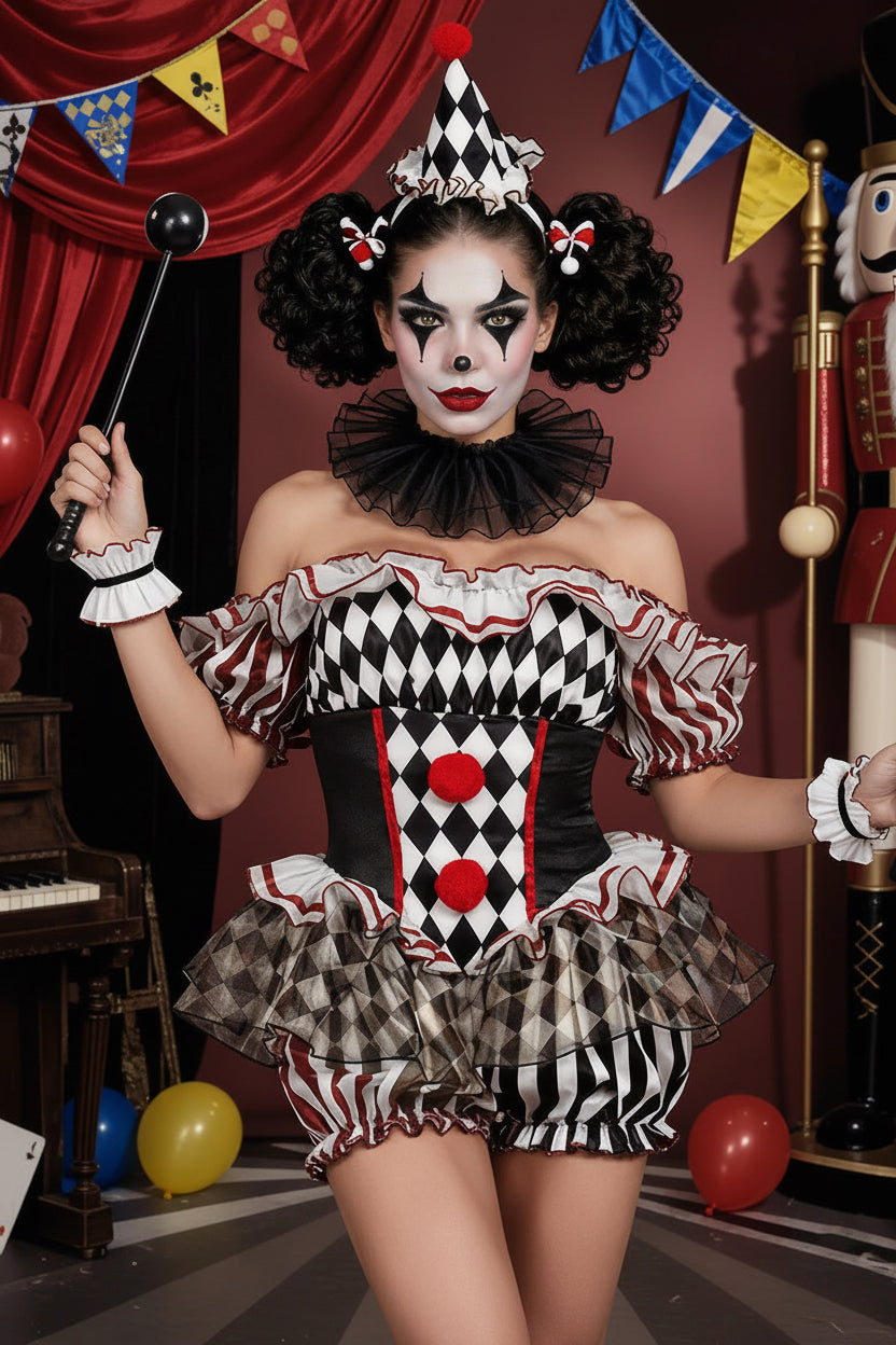 DALIA – Harlequin Clown Costume