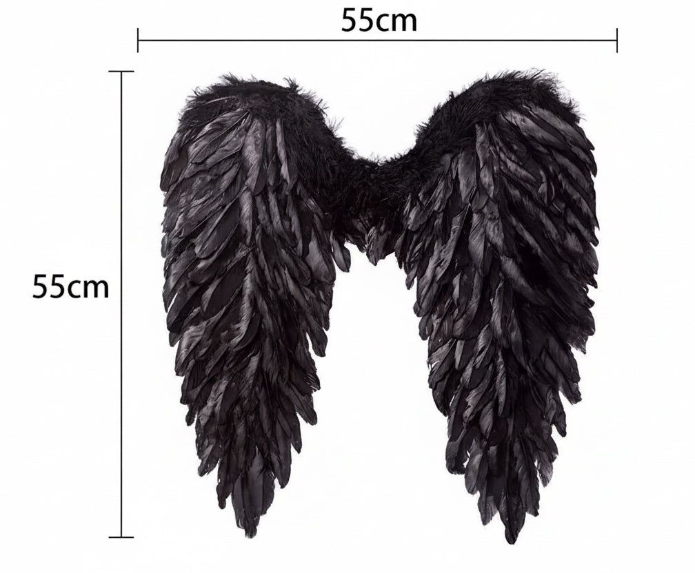 DALIA – Feather Angel Wings - Black