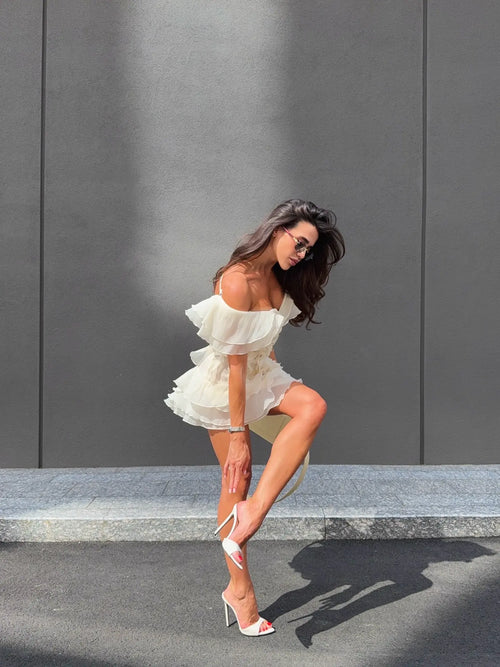 DALIA - Blush Summer Dress - White